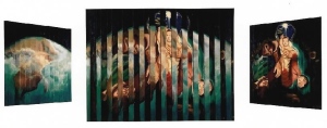 Nativity, Multiview Painting, Oil on Wood, 1999, 30″x 40 “ Collection of St.Mary’s Church, LIC, NY, Donated by Tony Grosso