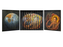 Origin, Multiview Painting, Oil on Wood, 10″x 12″