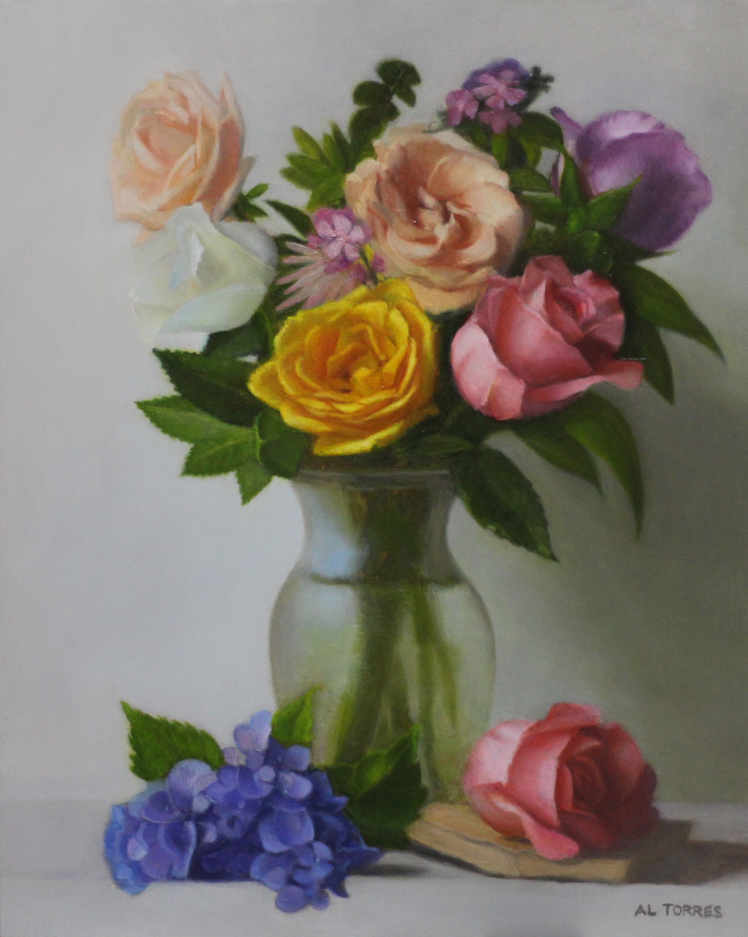 "Flowers in a Glass Vase"